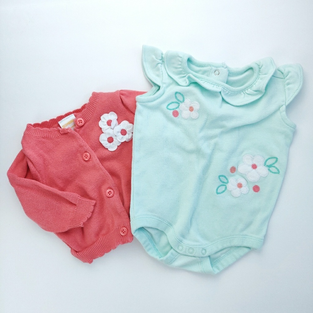 Gymboree baby girl cardigan bodysuit set a22